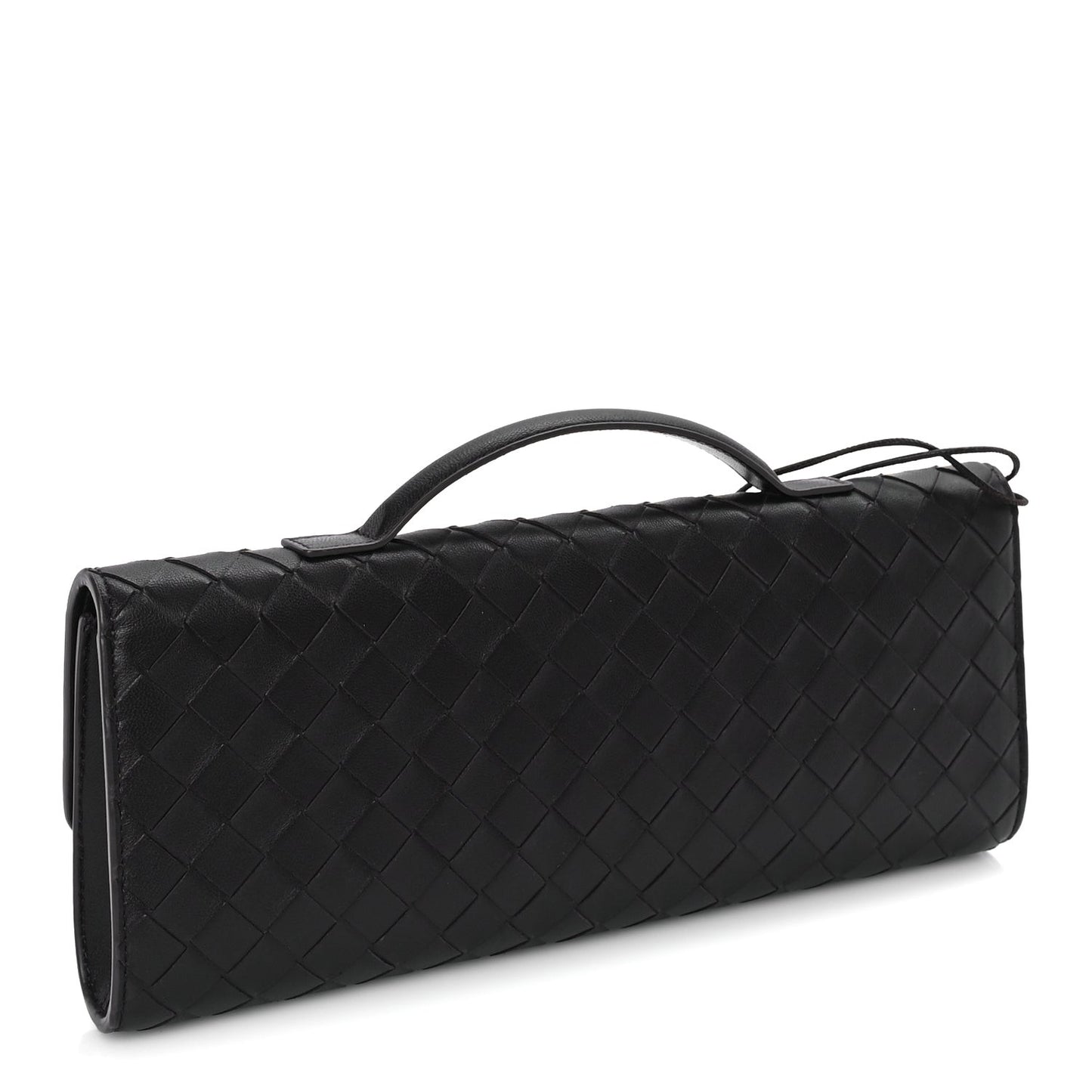 Nappa Intrecciato Long Andiamo Top Handle Clutch Fondant