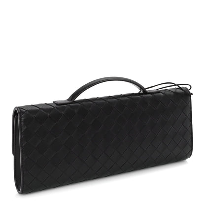 Bottega Veneta Nappa Intrecciato Long Andiamo Top Handle Clutch Fondant 2 of 7