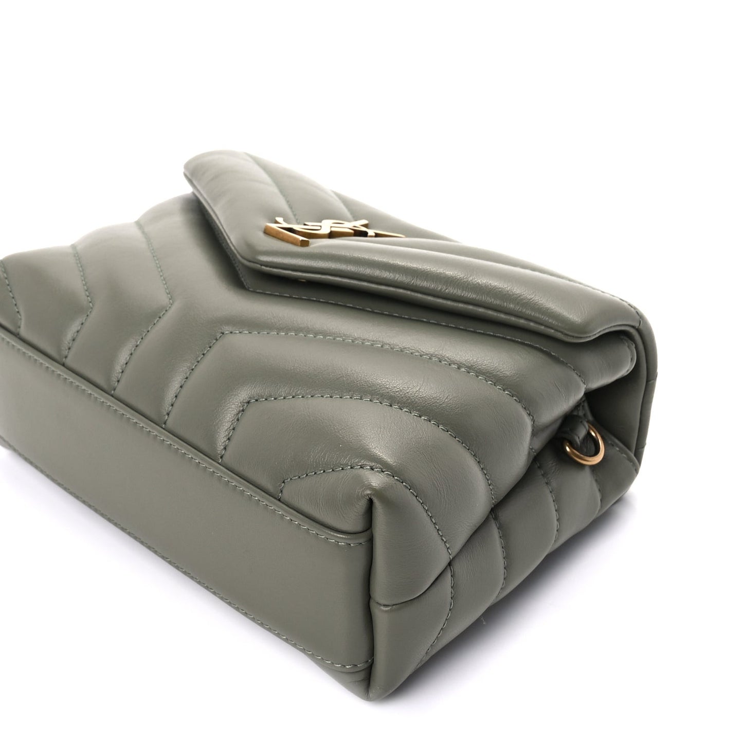 Calfskin Y Quilted Monogram Toy Loulou Crossbody Bag  Light Sage