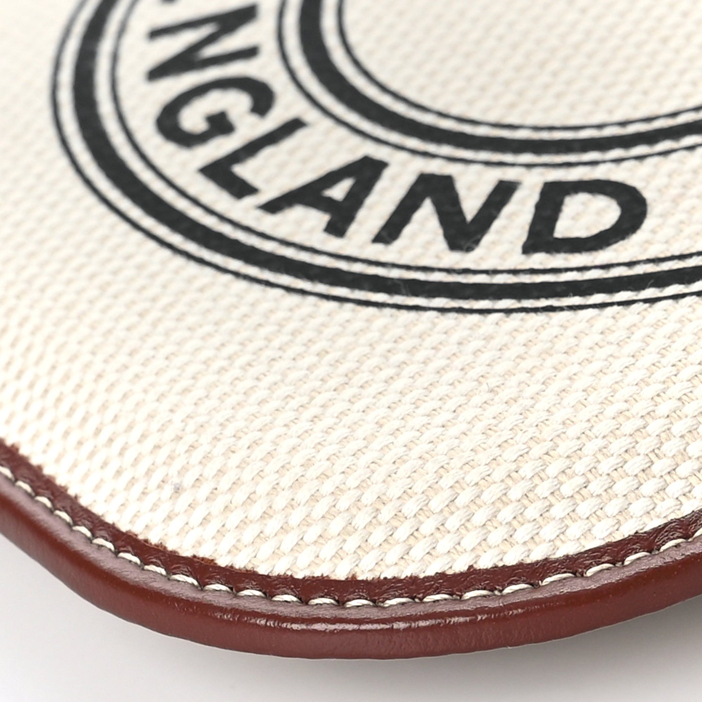 Canvas Callfskin Anne Phone Case With Strap White Tan