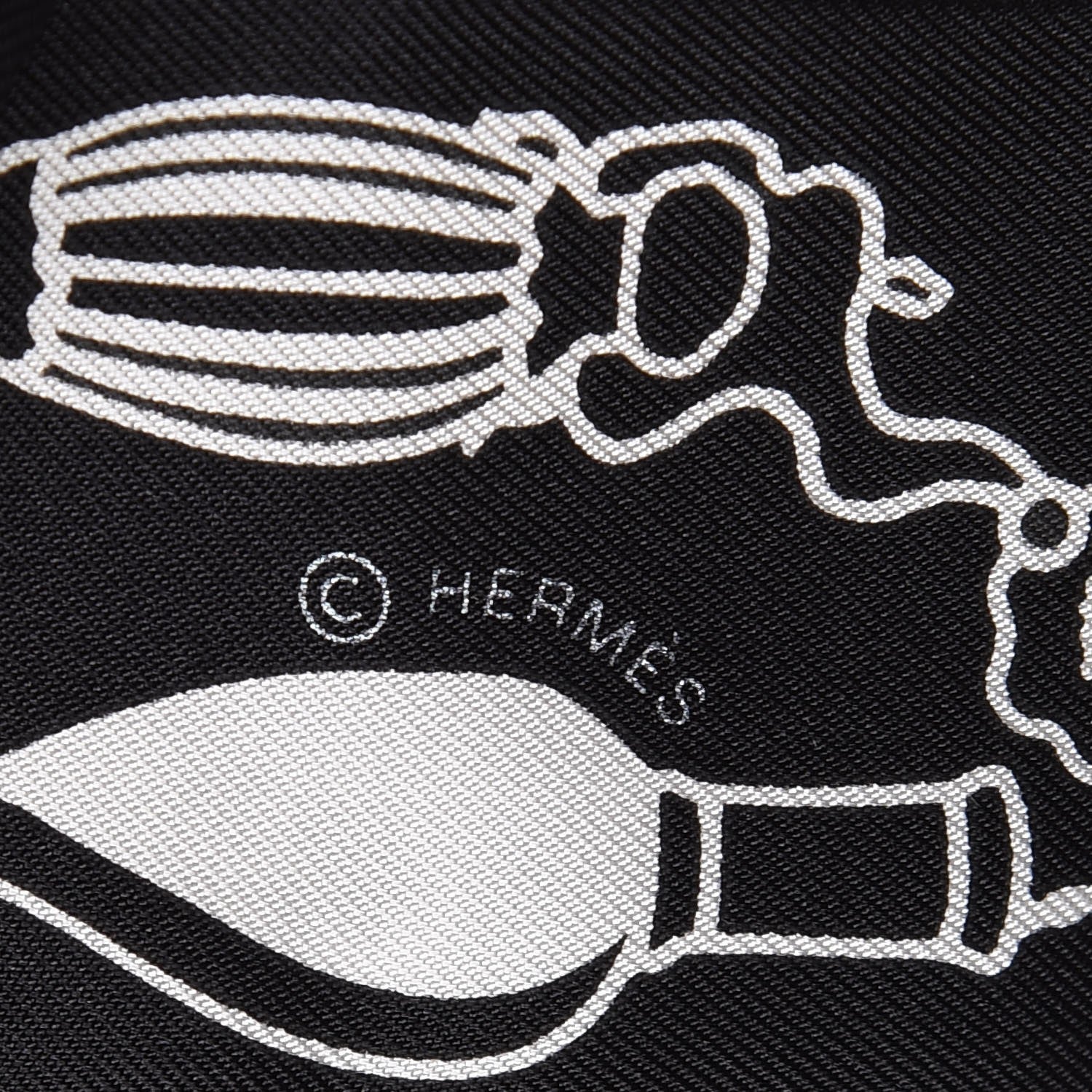 Hermes Silk Les Flacons Bandana Twilly Prune Noir Blanc 4 of 5