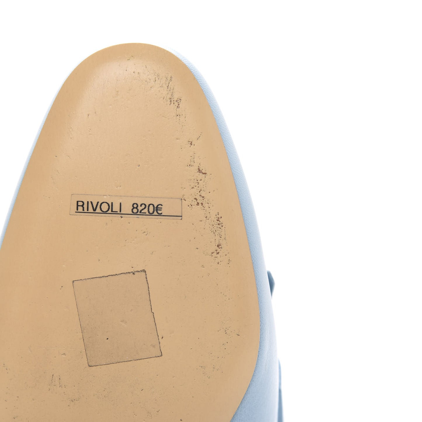 Goatskin Rivoli Mules 36.5 Bleu Ciel