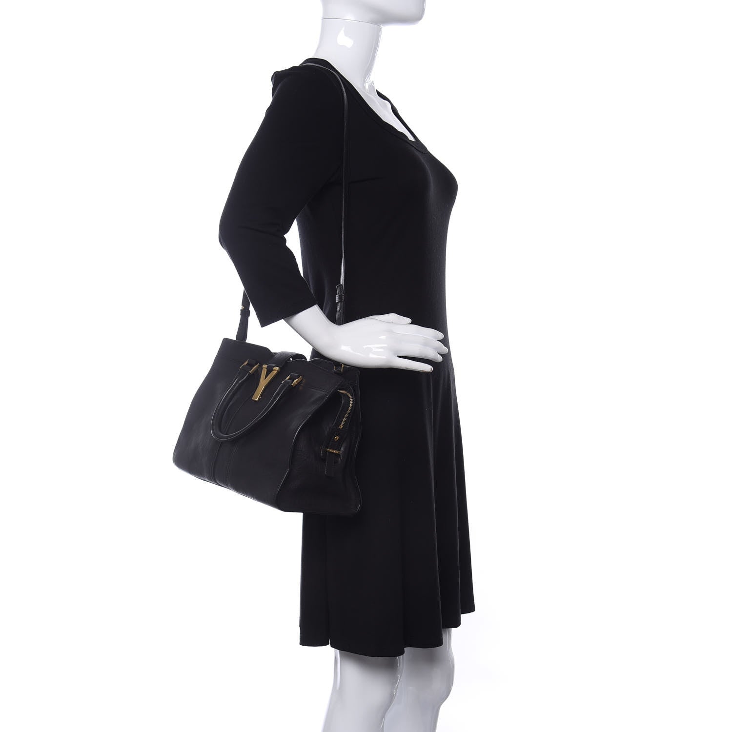 Saint Laurent Sheepskin Small Cabas ChYc Black 2 of 8