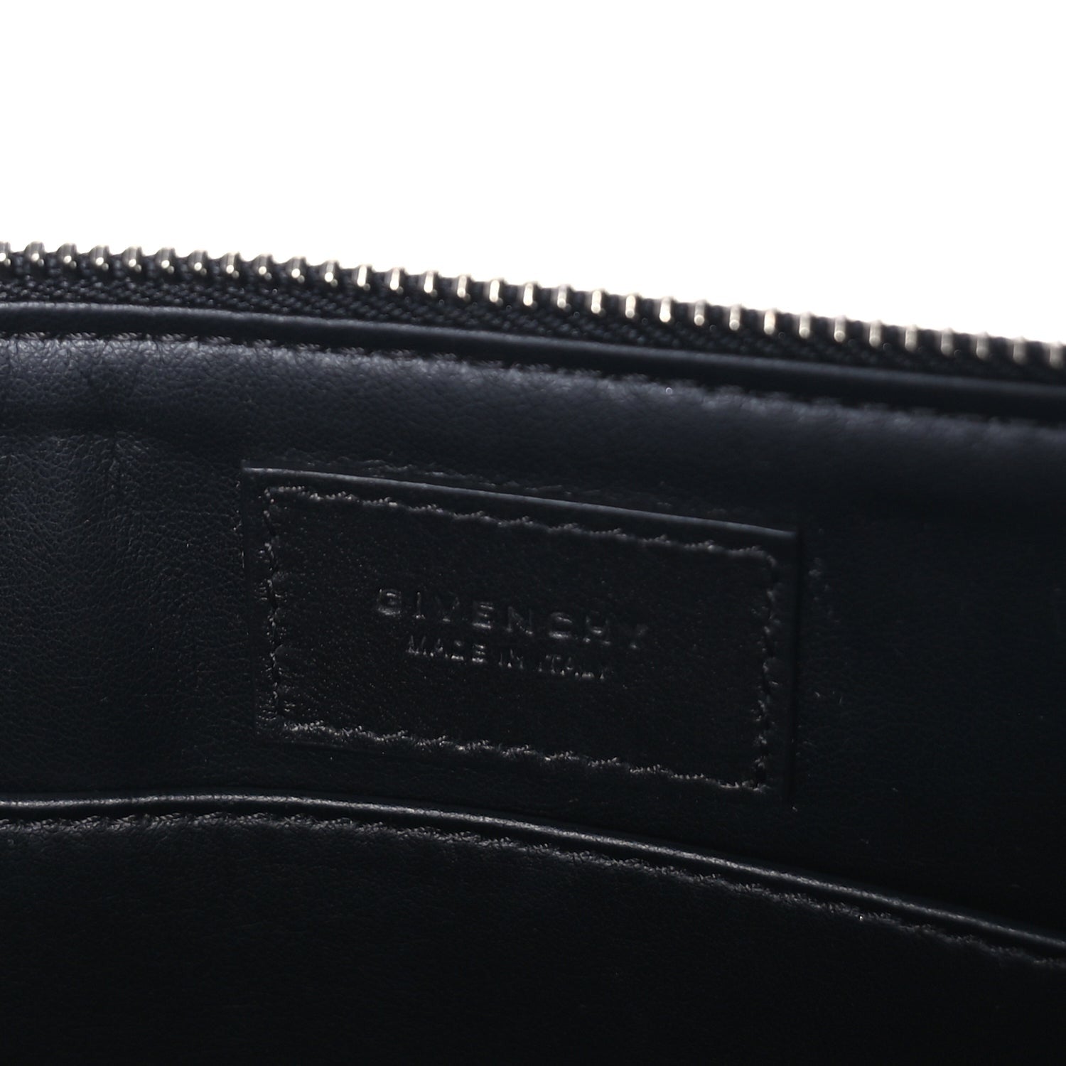 Givenchy Calfskin Paris Print Medium Cosmetic Pouch  Black 6 of 6
