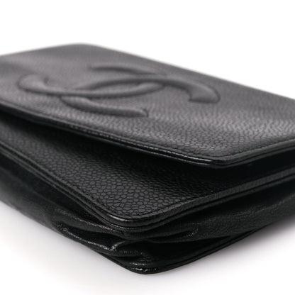 Chanel Caviar Timeless CC Wallet On Chain WOC Black 9 of 9