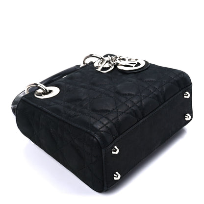 Christian Dior Metallic Lambskin Cannage Mini Lady Dior Black 7 of 8