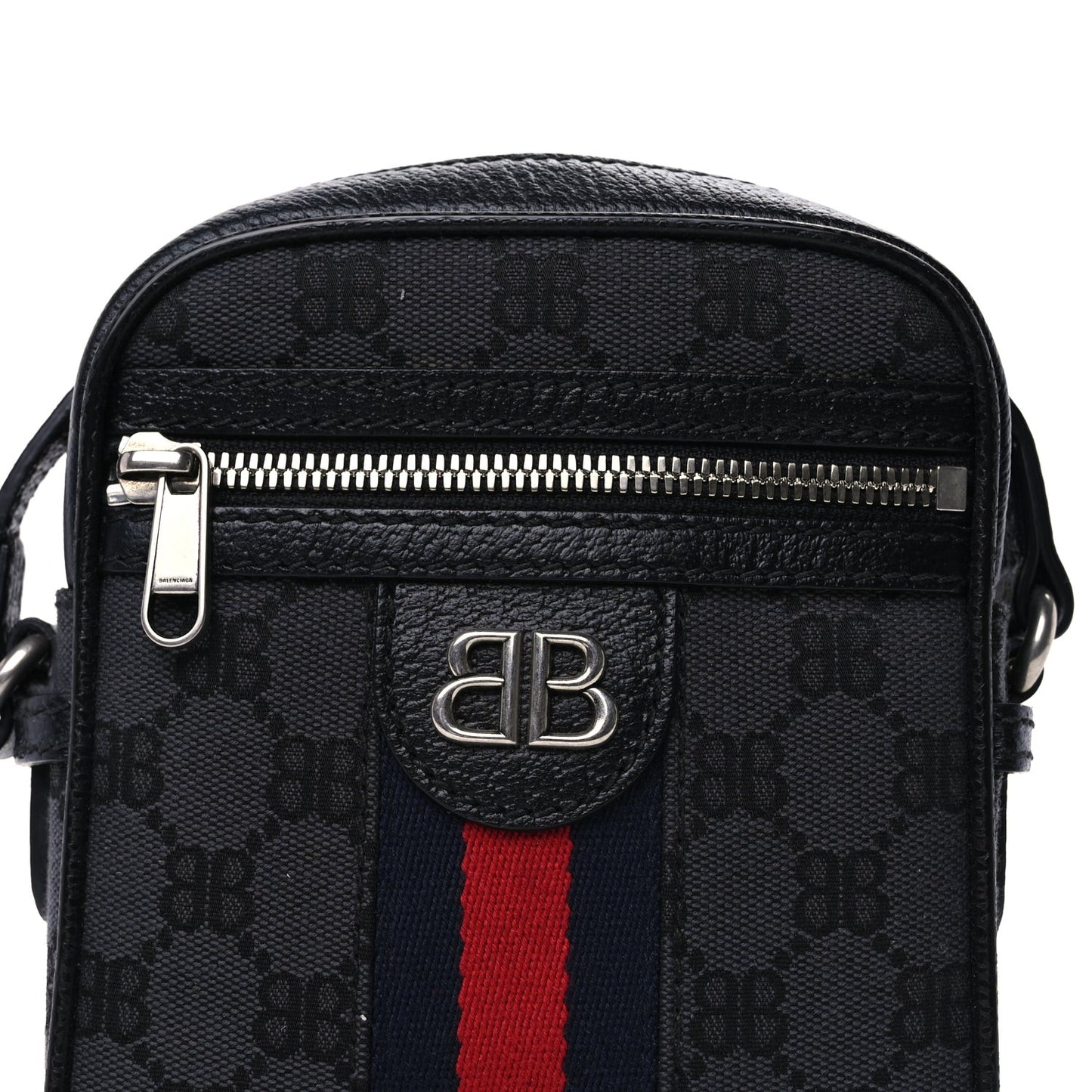 X  BB Monogram Web Mini Ophidia Messenger  Black