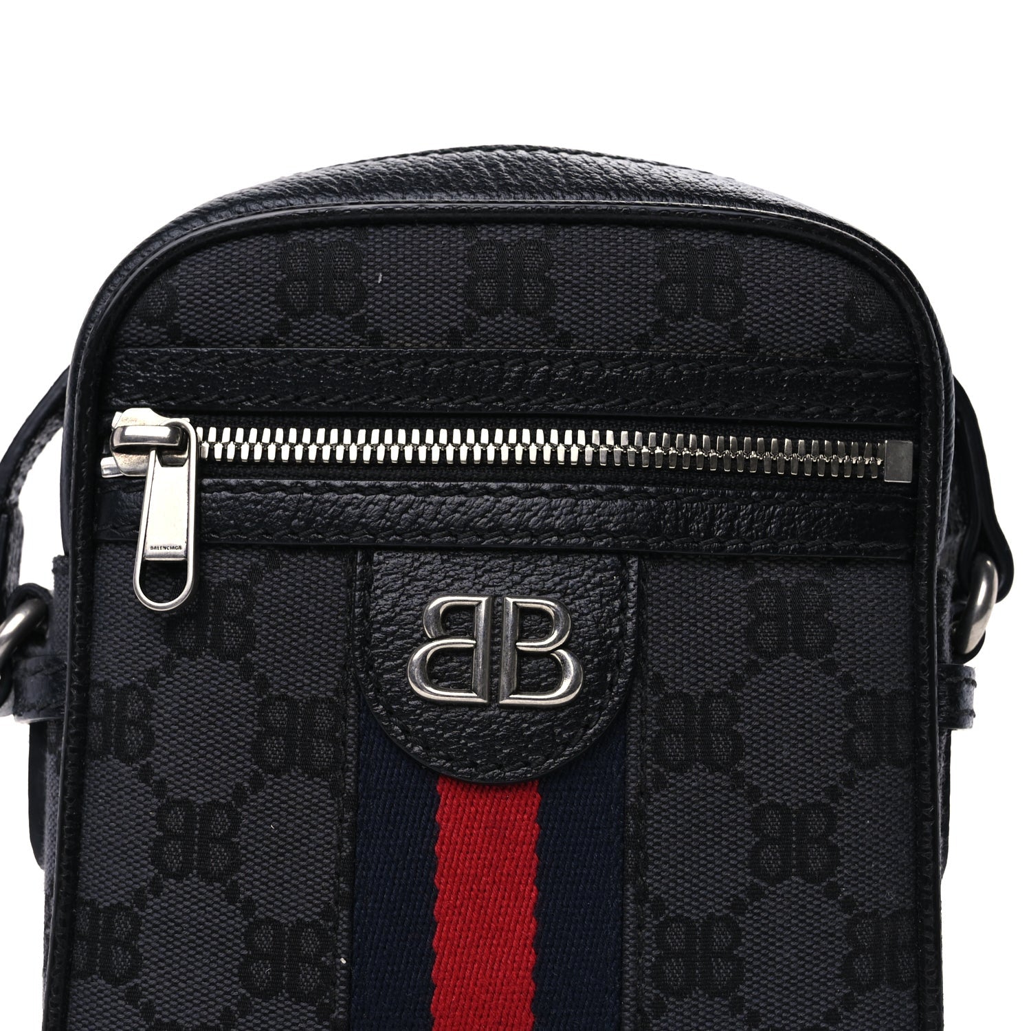 Balenciaga X  BB Monogram Web Mini Ophidia Messenger  Black 6 of 7