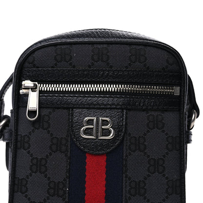 Balenciaga X  BB Monogram Web Mini Ophidia Messenger  Black 6 of 7
