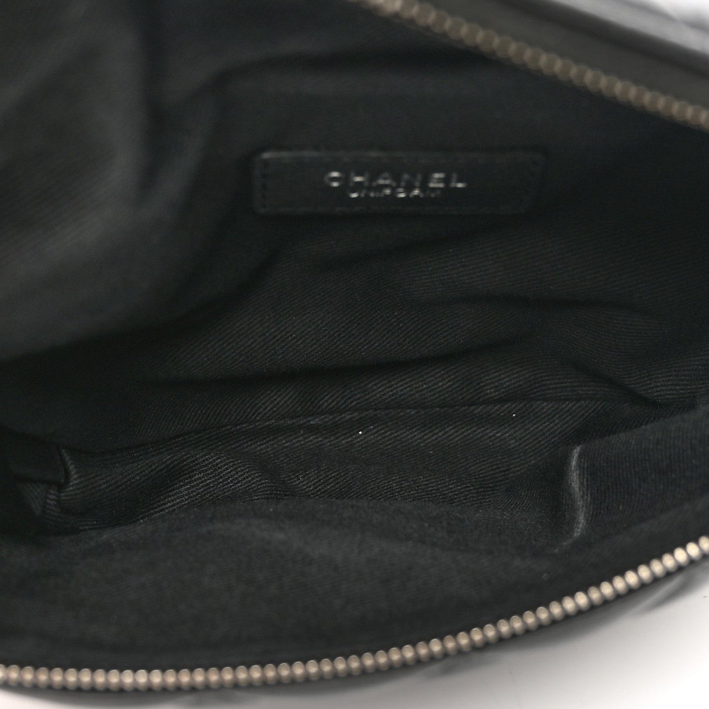 Calfskin Quilted Waist Belt Bag Black