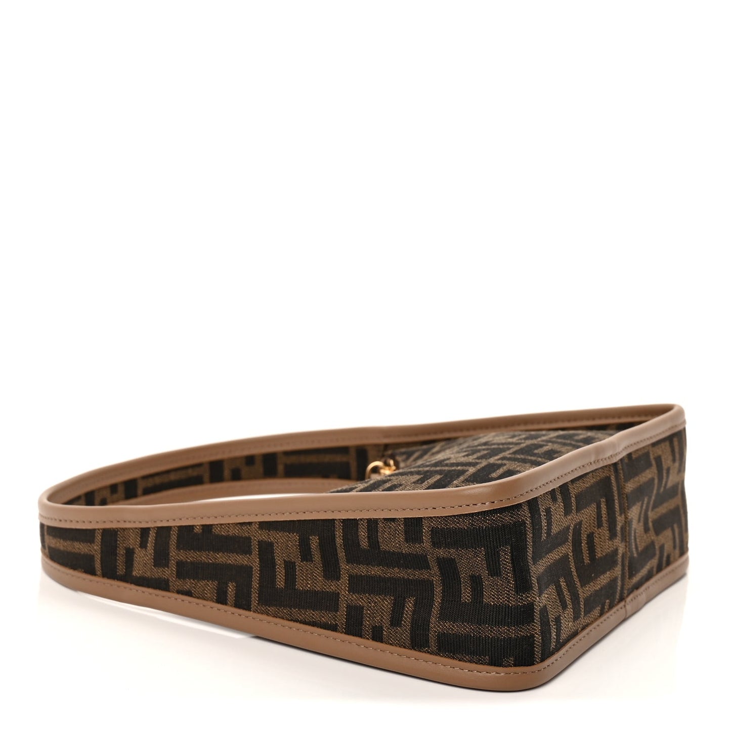 Fabric Jacquard Vitello Grace FF 1974 Mini Fendessence Shoulder Bag Tobacco Moro Ebano