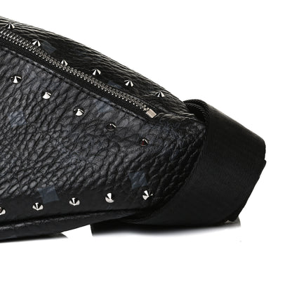 MCM Visetos Studded Belt Bag Black 10 of 11