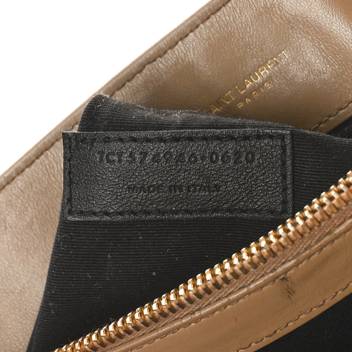 Calfskin Y Quilted Monogram Medium Loulou Chain Satchel Dark Beige