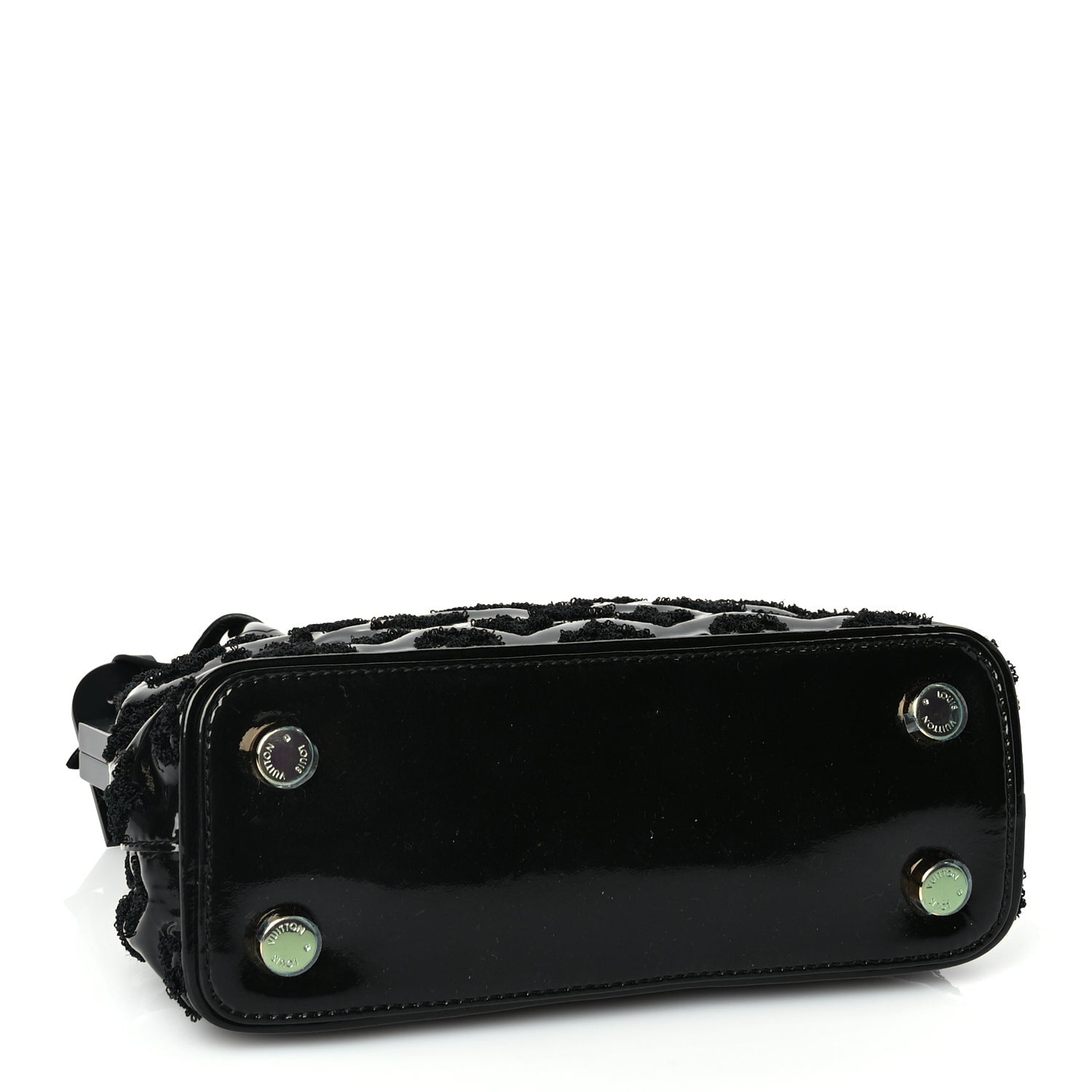 Louis Vuitton Patent Lambskin Fascination Lockit BB Frame Black 3 of 8