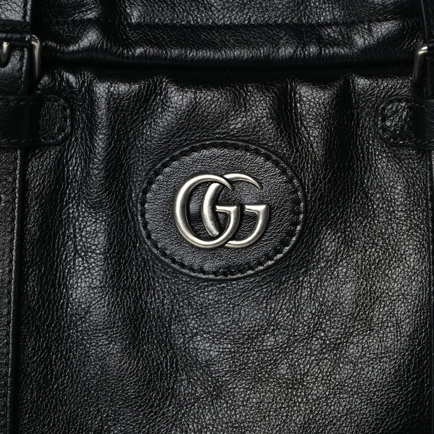 Gucci Piuma Lux Energy Monochrome Double G Drawstring Tote Black 7 of 9