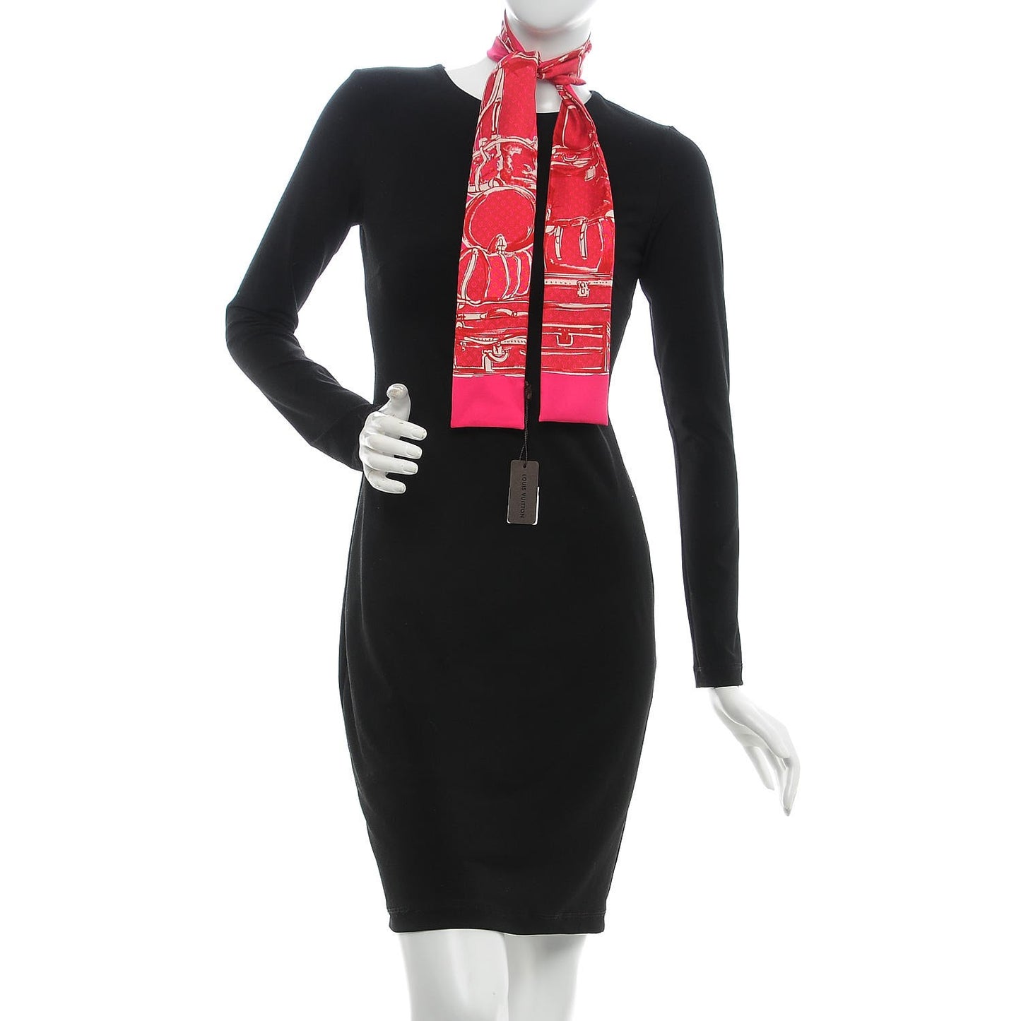 Silk Monogram Trunks Bandeau Fuchsia