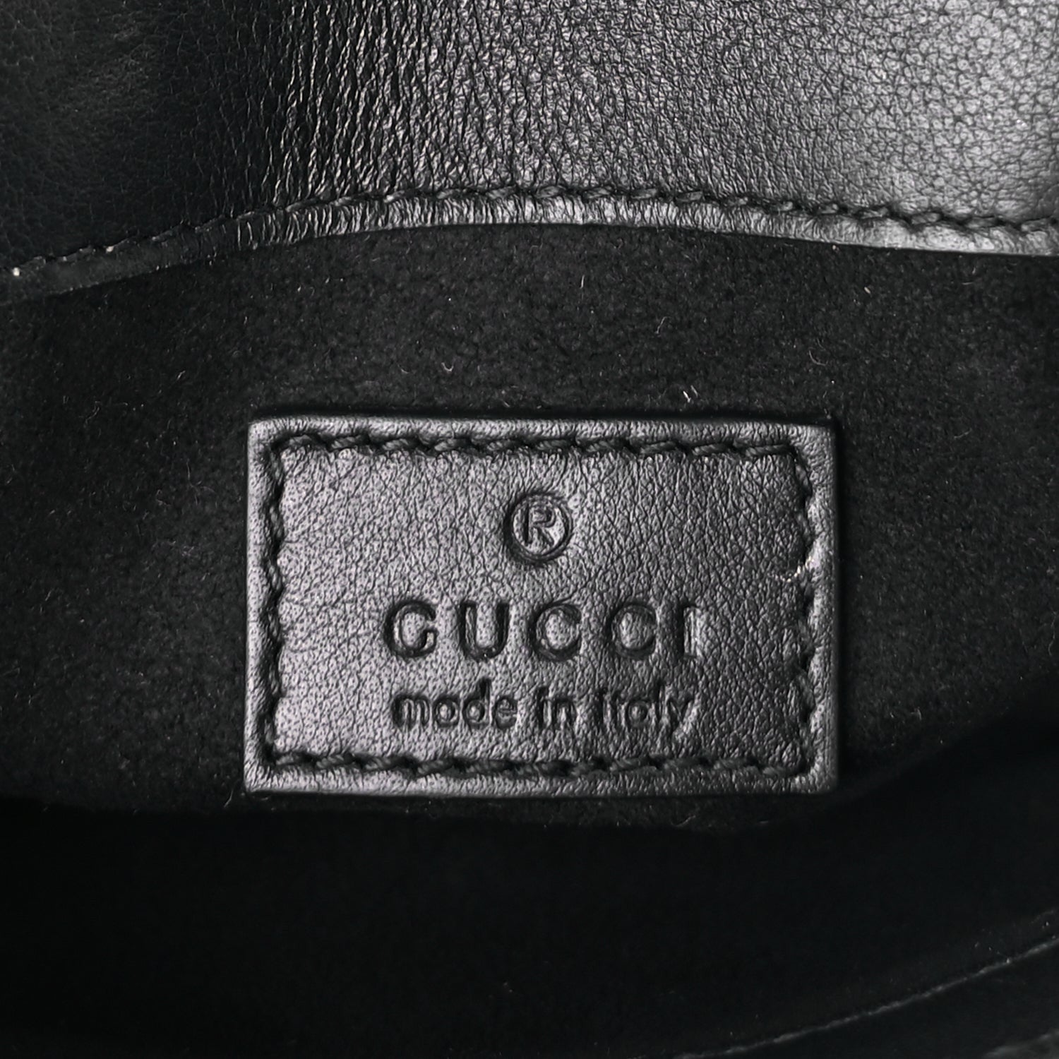 Gucci Patent Lambskin Enamel Matelasse Monochrome Super Mini GG Marmont Shoulder Bag  Black 5 of 8