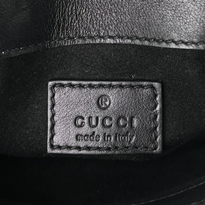 Gucci Patent Lambskin Enamel Matelasse Monochrome Super Mini GG Marmont Shoulder Bag  Black 5 of 8