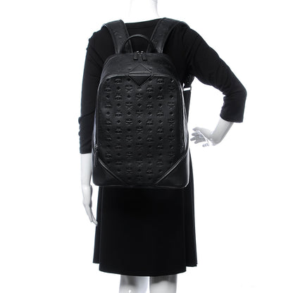MCM Calfskin Ottomar Monogram Duke Backpack Black 2 of 8