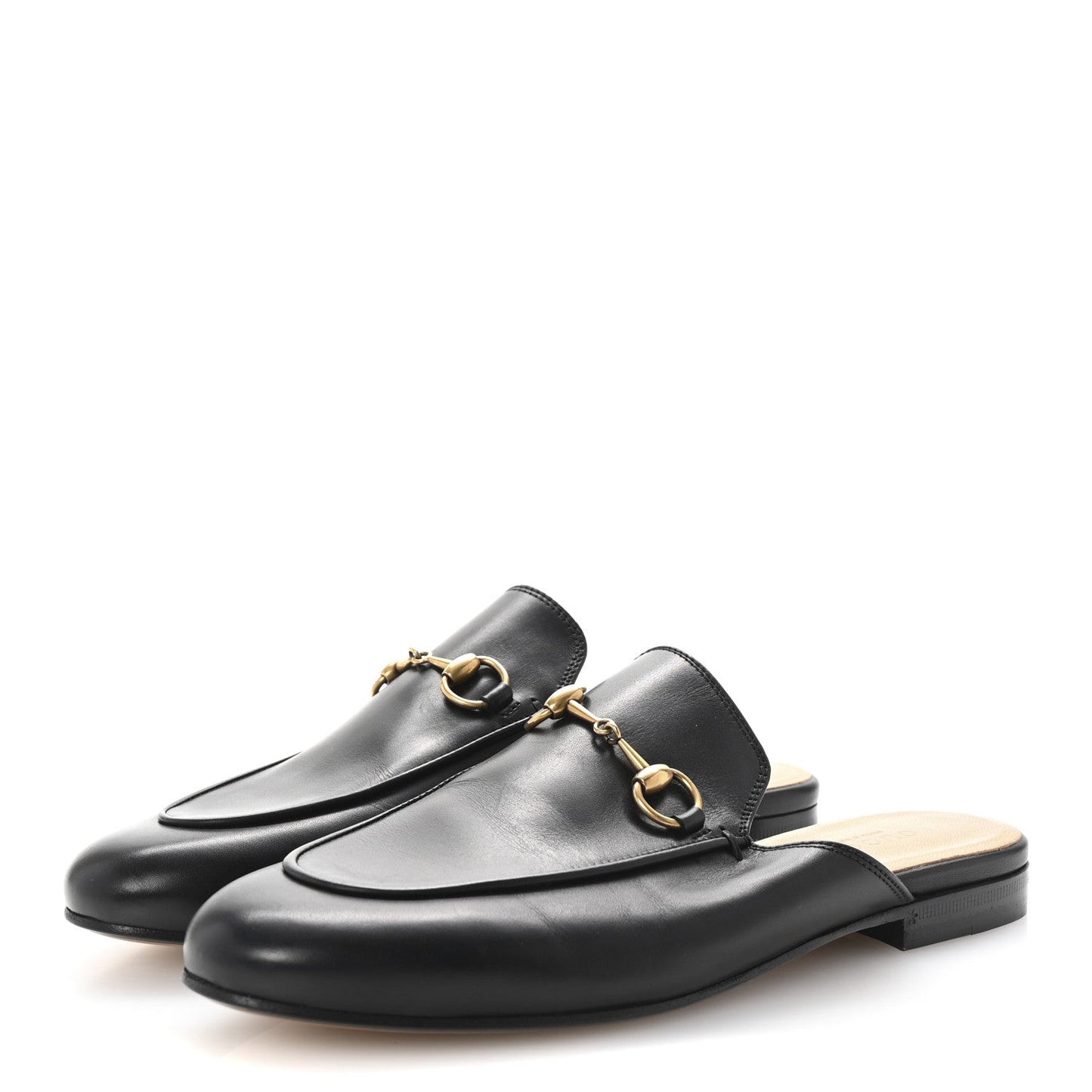 Calfskin Womens Princetown Slippers 37 Black