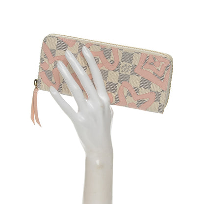 Louis Vuitton Damier Azur Tahitienne Clemence Wallet 2 of 7