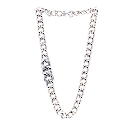 David Yurman Sterling Silver Graduated Curb Link Necklace 3 of 6