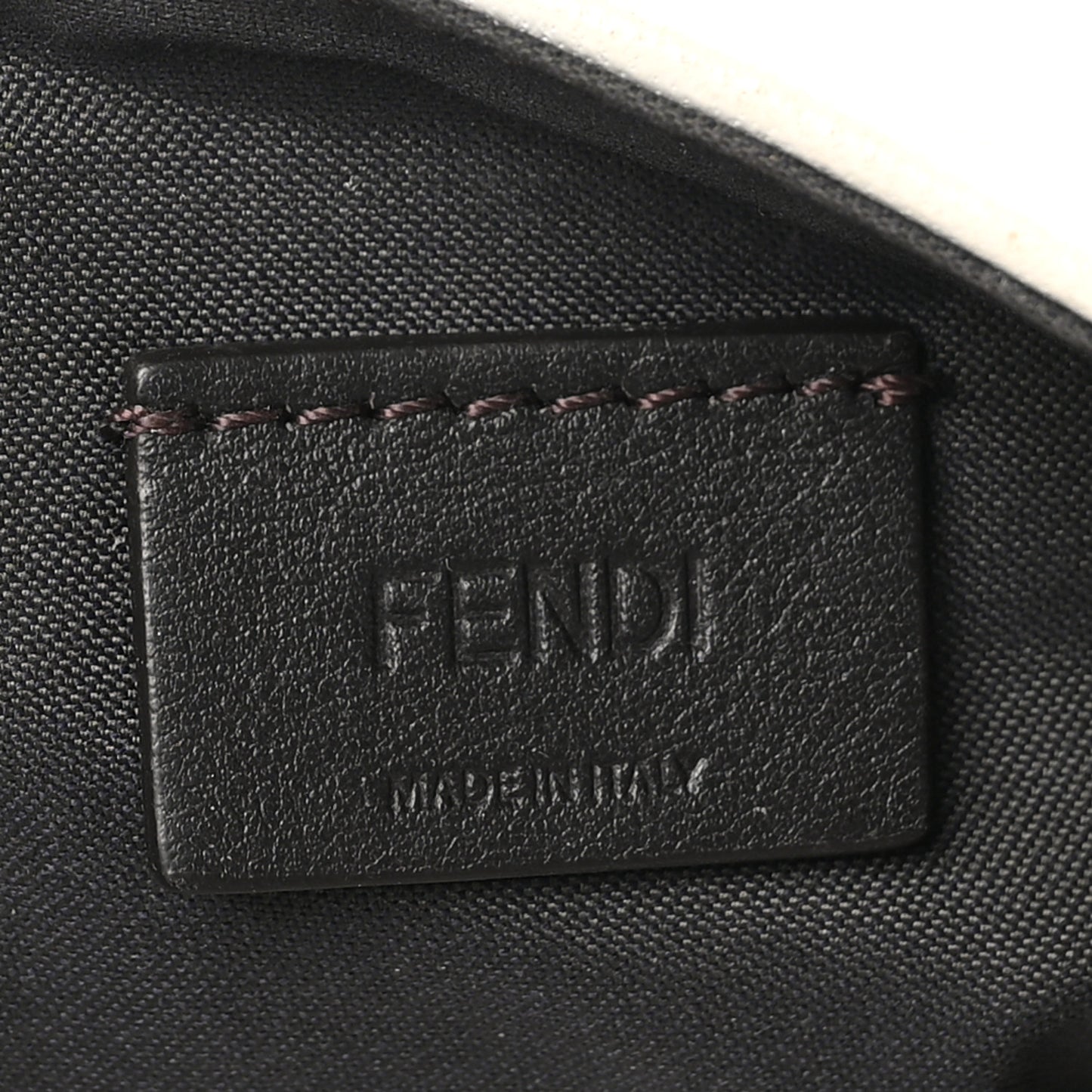 Nappa FF 1974 Embossed Mini Baguette White