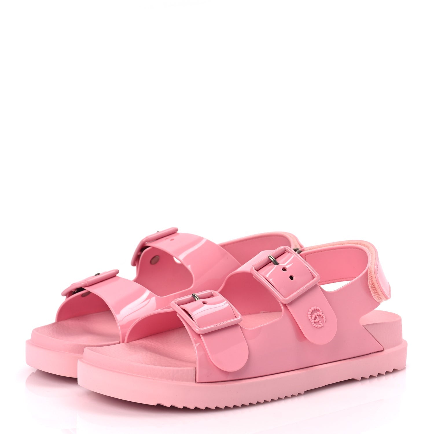 Gucci GUCCI Rubber Mini Double G Womens Isla Dad Sandals 40 Wild Rose 3 of 9