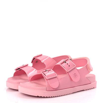 Gucci GUCCI Rubber Mini Double G Womens Isla Dad Sandals 40 Wild Rose 3 of 9