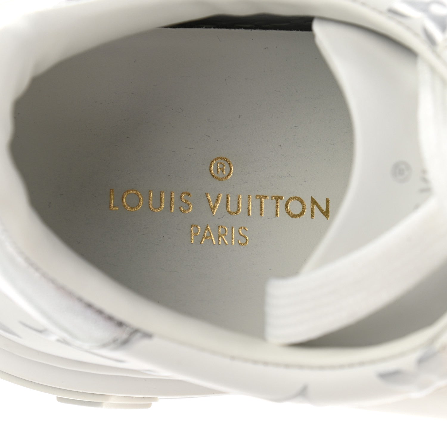 Louis Vuitton Calfskin Monogram Debossed Time Out Sneakers 38 White Silver 8 of 11