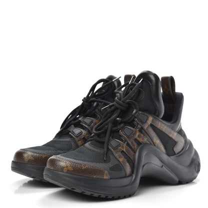 Louis Vuitton Calfskin Patent Monogram LV Archlight Sneakers 40 Black 3 of 9