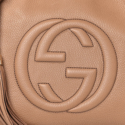 Gucci Pebbled Calfskin Medium Soho Chain Shoulder Bag Camelia 7 of 9