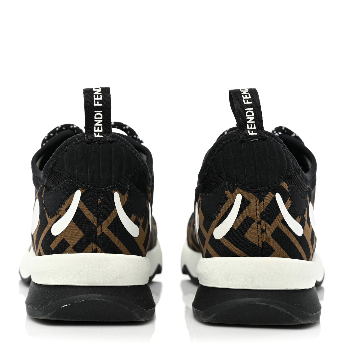 Technical Mesh Lycra FFreedom Patchwork Sneakers 37.5 Black Tobacco