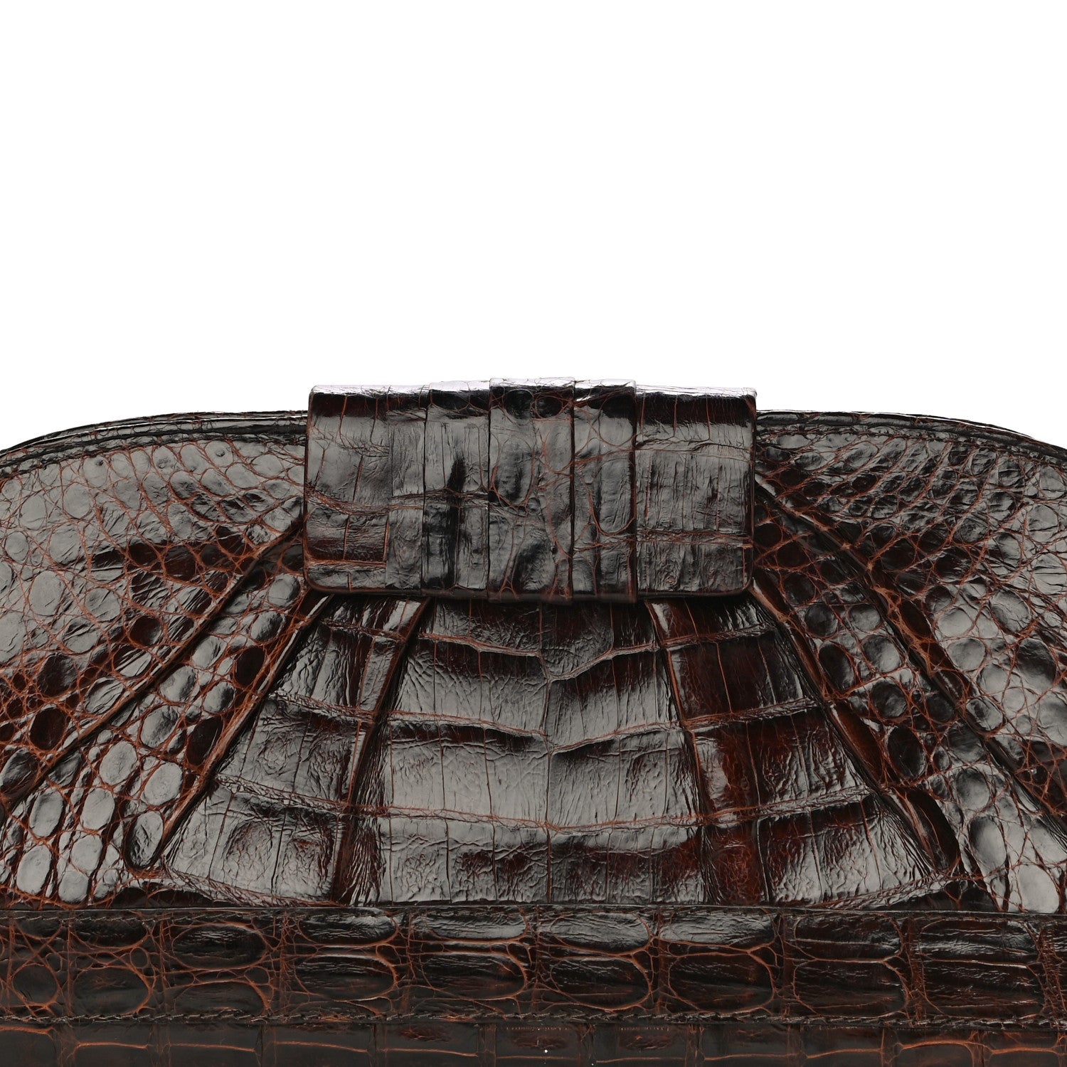 Nancy Gonzalez Crocodile Clutch Brown 8 of 26