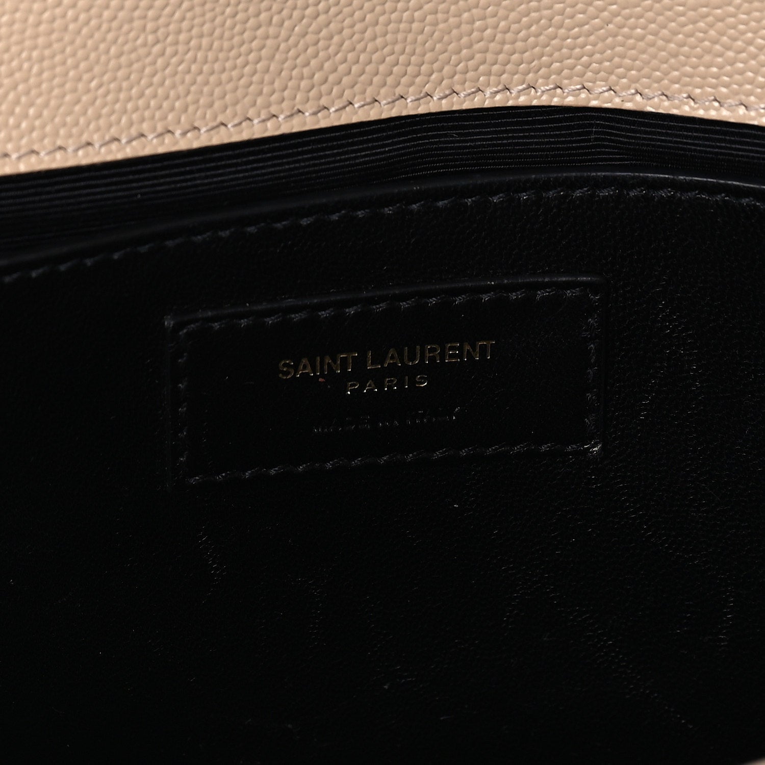 Saint Laurent Grain De Poudre Classic Kate Clutch  Dark Beige 7 of 7