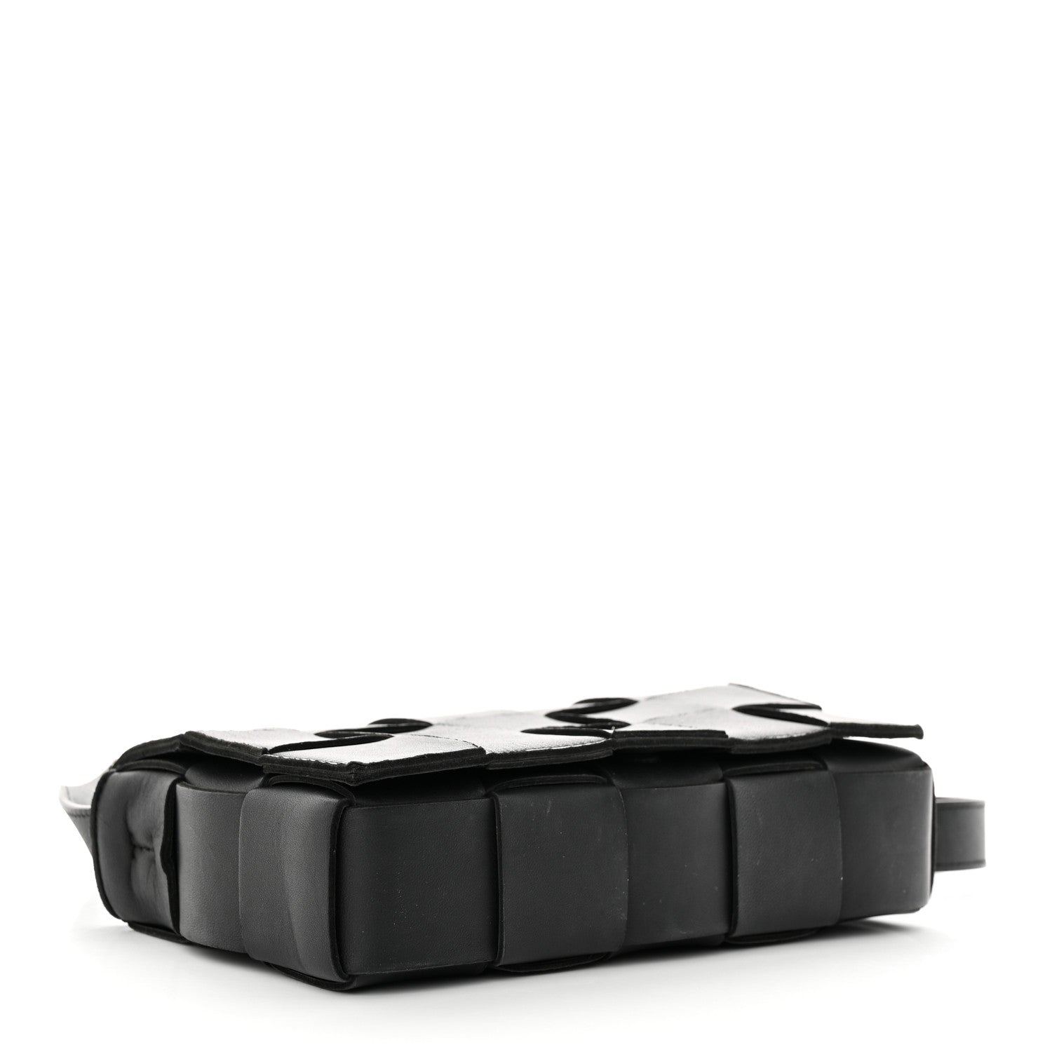 Bottega Veneta Lambskin Maxi Intrecciato Cassette Crossbody Bag Black 4 of 19