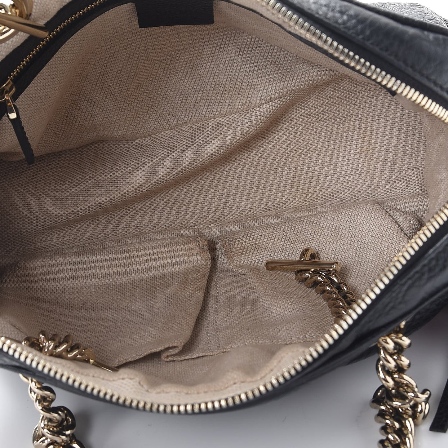 Pebbled Calfskin Small Soho Bowler Black