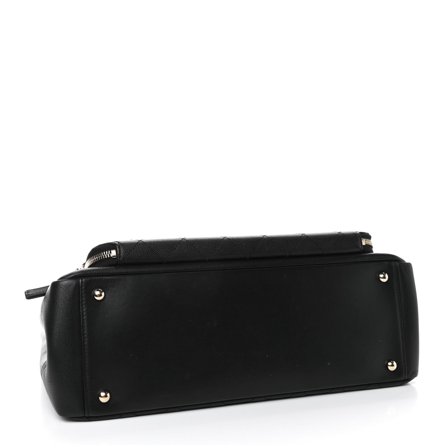 Caviar Quilted Large Business Affinity Shopping Bag Black