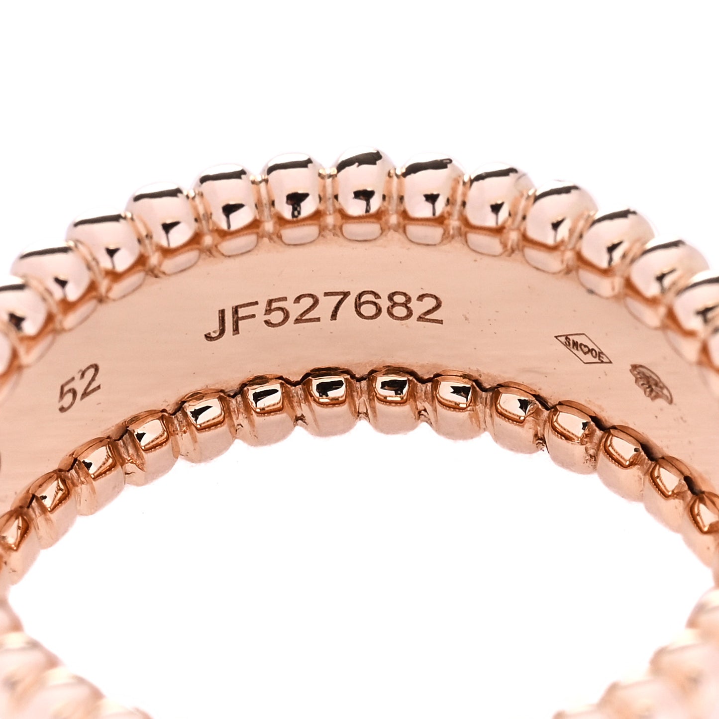 18K Rose Gold Perlee Signature Ring 52 6