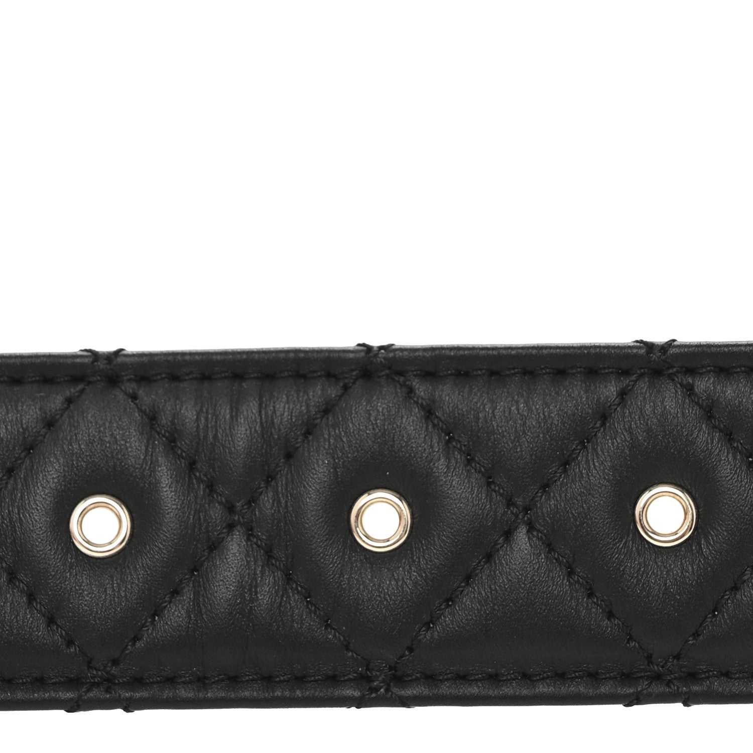 Chanel Calfskin Quilted CC Chain Belt 80 32 Black 4 of 7