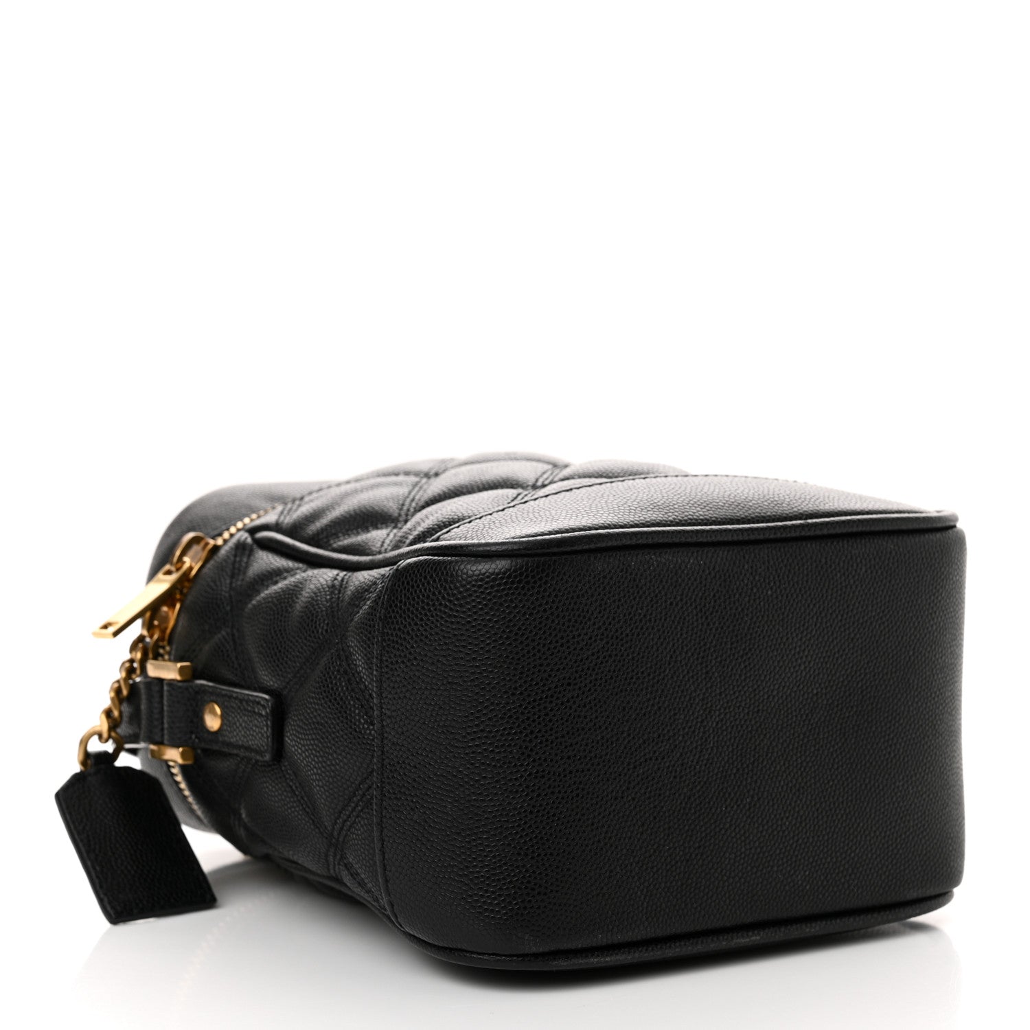 Saint Laurent Grain de Poudre Quilted 80's Vanity Bag Black 4 of 10
