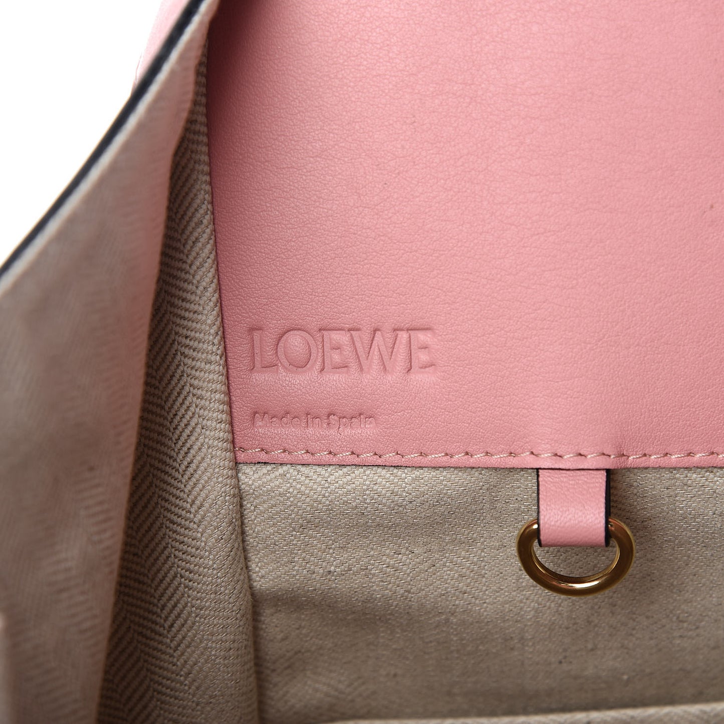 Calfskin Small Hammock Shoulder Bag Tan Pink Tan