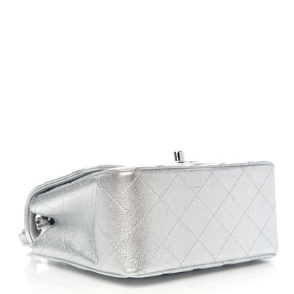 Chanel Metallic Lambskin Quilted Mini Square Flap Silver 4 of 9