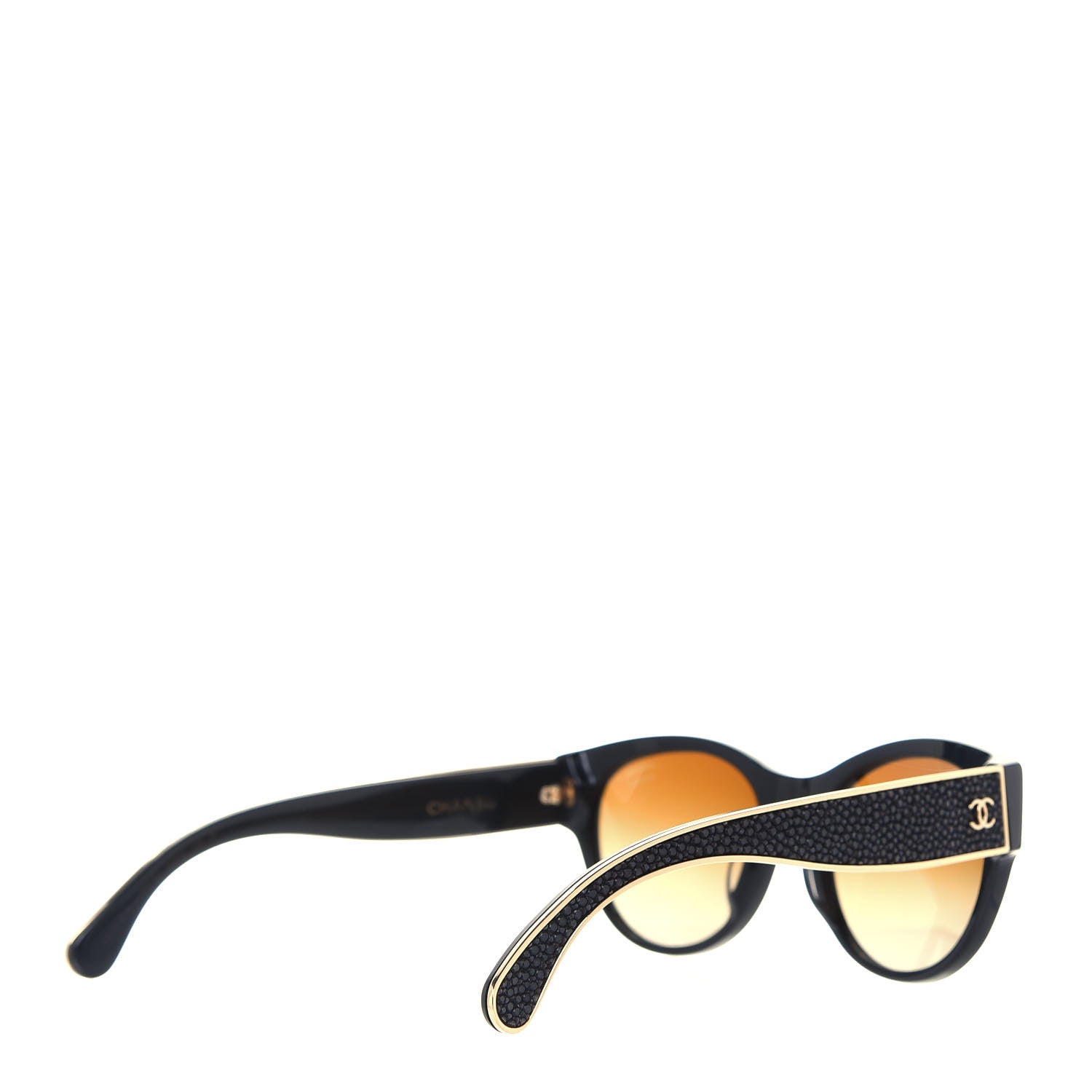 Chanel Crystal CC Polarized Stingray Sunglasses 5273-Q Black 4 of 7