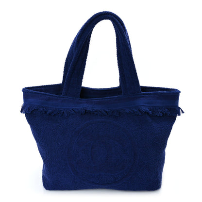 Chanel Terry Cotton CC Beach Tote Towel Set Blue 1 of 9