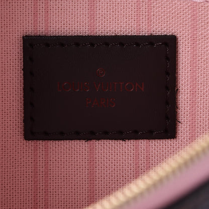 Louis Vuitton Damier Ebene Neverfull MM GM Pochette Rose Ballerine 6 of 8