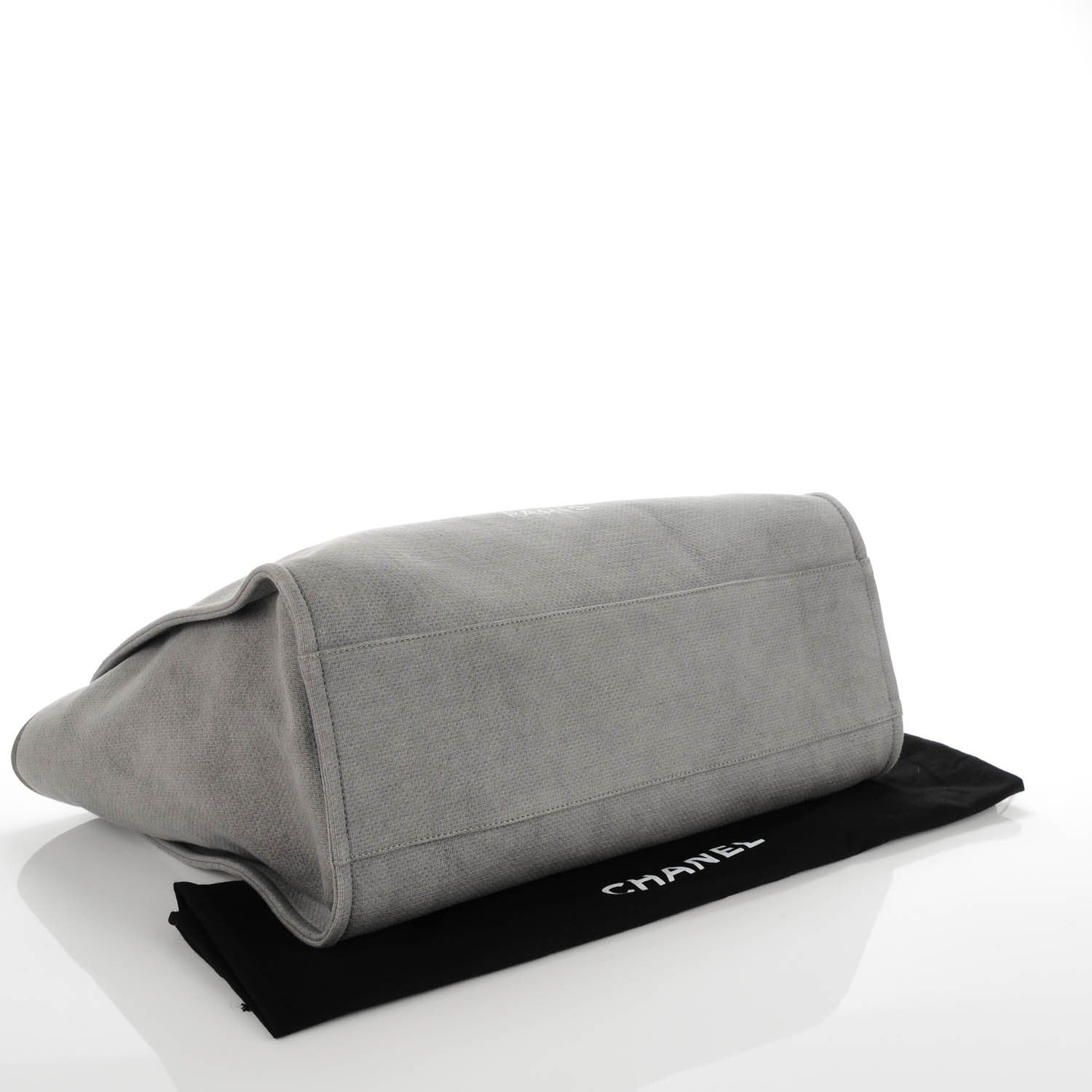 Chanel Canvas Deauville Extra Large Tote Grey 4 of 7