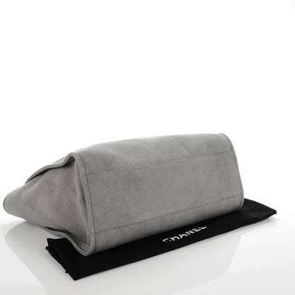 Chanel Canvas Deauville Extra Large Tote Grey 4 of 7