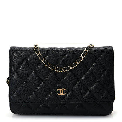 Chanel Caviar Quilted Wallet On Chain WOC Black 2 of 10
