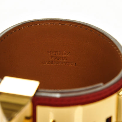 Hermes Epsom Collier de Chien CDC Bracelet S Rouge Casaque 4 of 5
